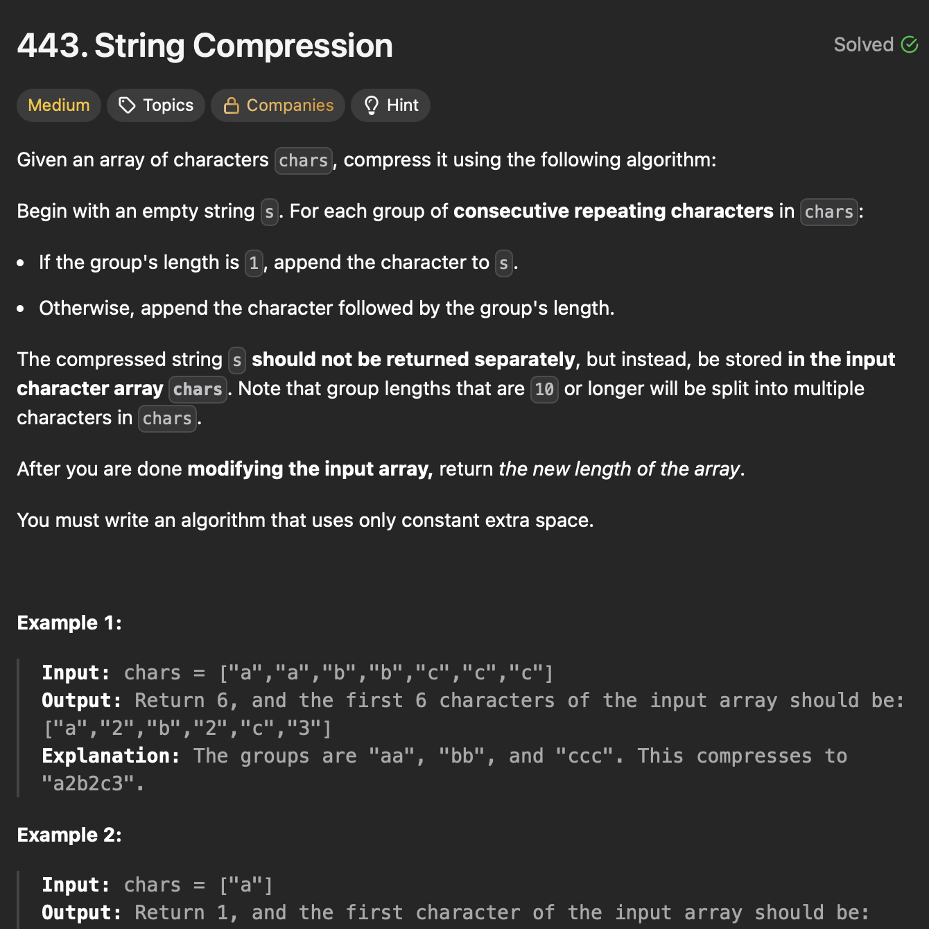 LC: 443: String compression